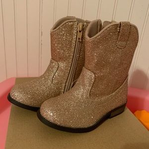 Jumping beans butter Brickle gold glitter boots